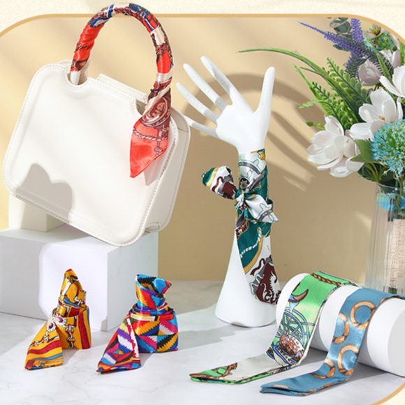 10 Twilly’s- Elegant Headband, Bag Twilly, Scarf- set of 10 - Picture 14 of 16